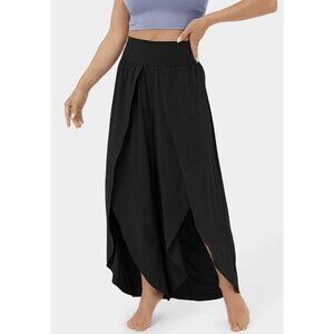 HALARA Breezeful High Waisted Back Waistband Pocket Palazzo Flowy Wide Leg Pant